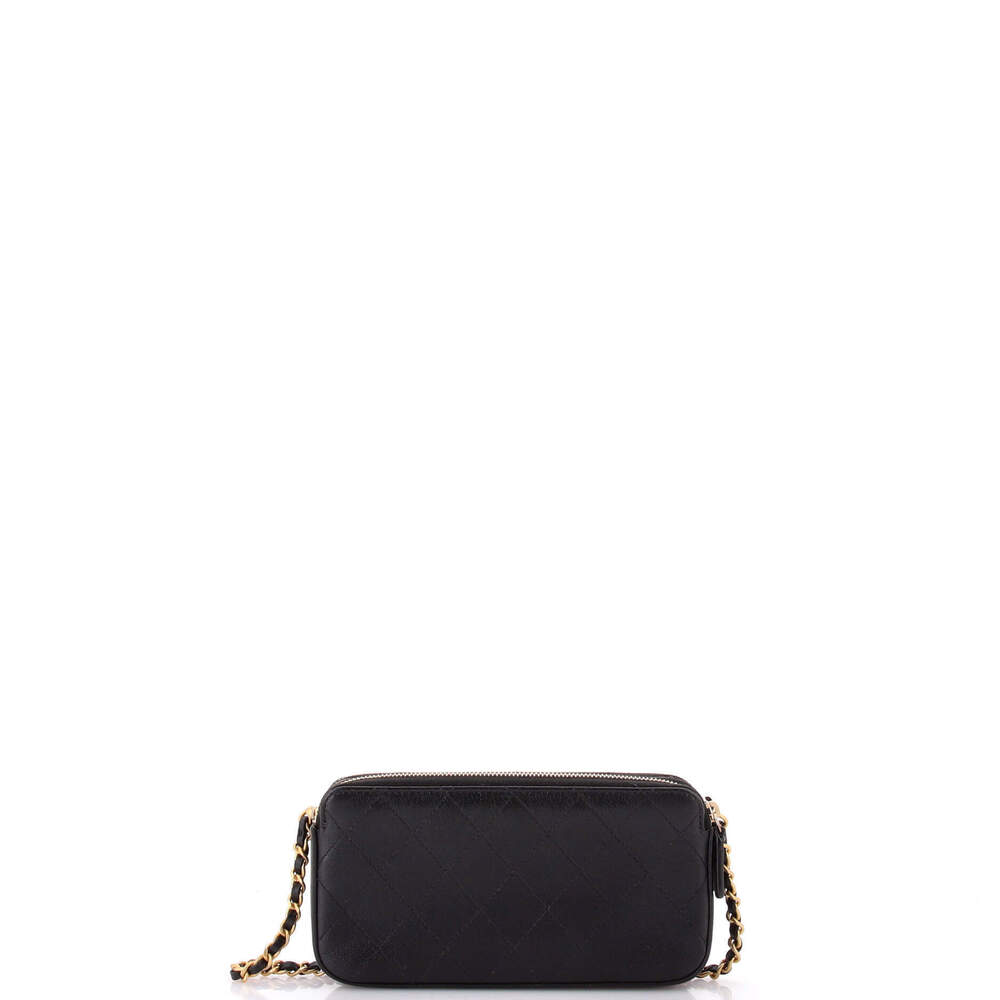 Chanel Chic Pearls Double Zip Clutch with Chain Quilted Lambskin - Picture 3 of 5